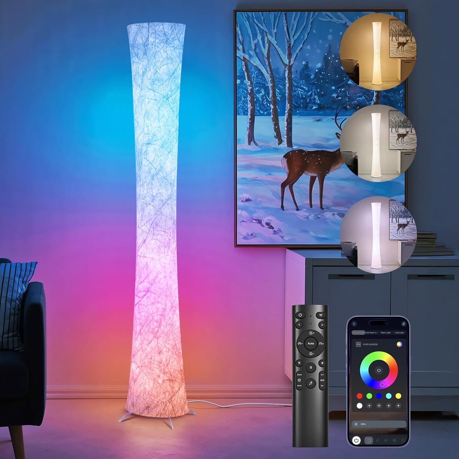Floor Lamp Arched - Luminária de Chão Inteligente RGB LED