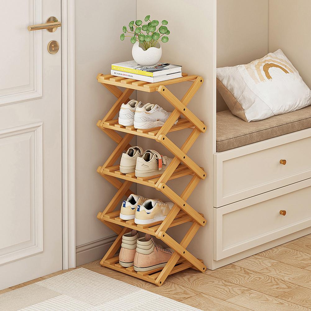 Room Divider Bamboo - Rack de sapato dobrável de bambu,