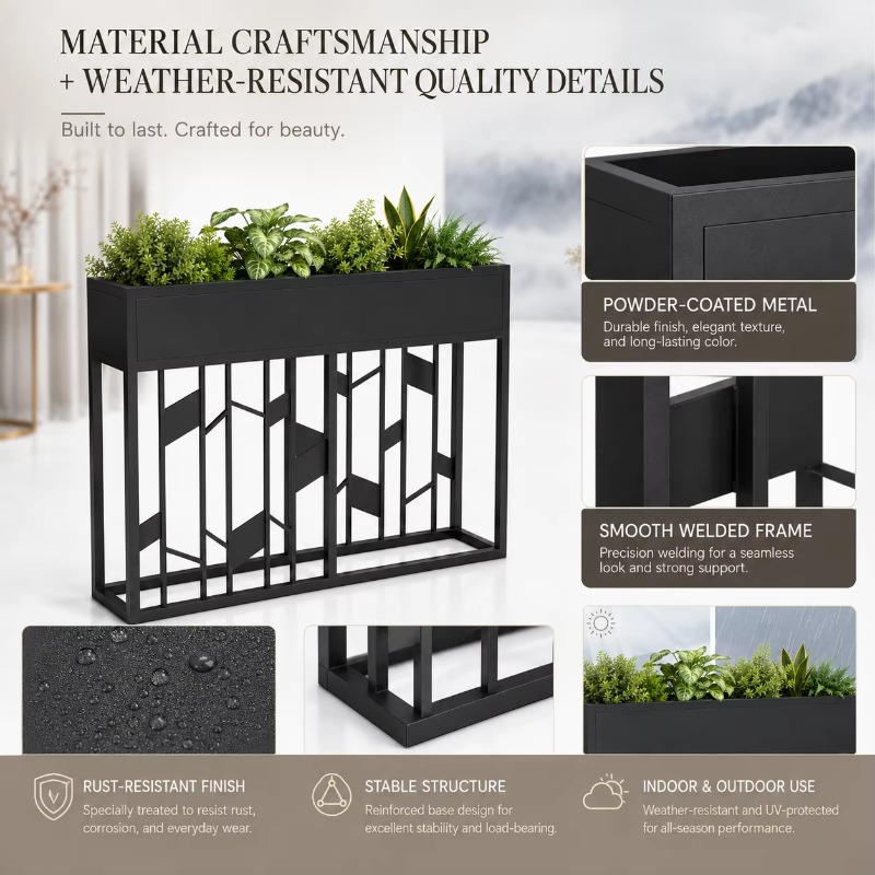 Caixa de Plantas Metálica Pret - Room Divider Bamboo avaliação e preço