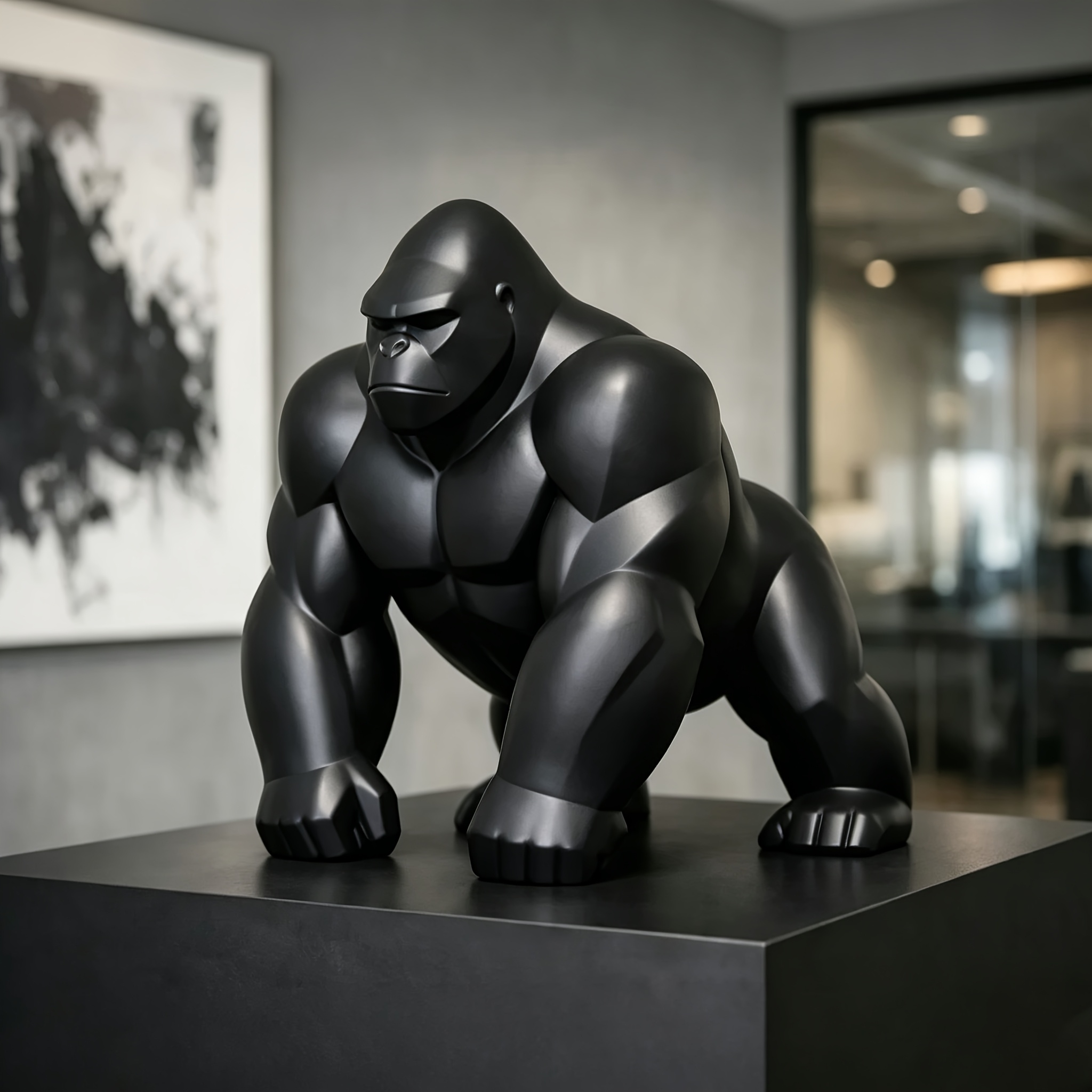 Estátua de Gorila Geométrica e - Office Furniture Wholesale avaliação e preço