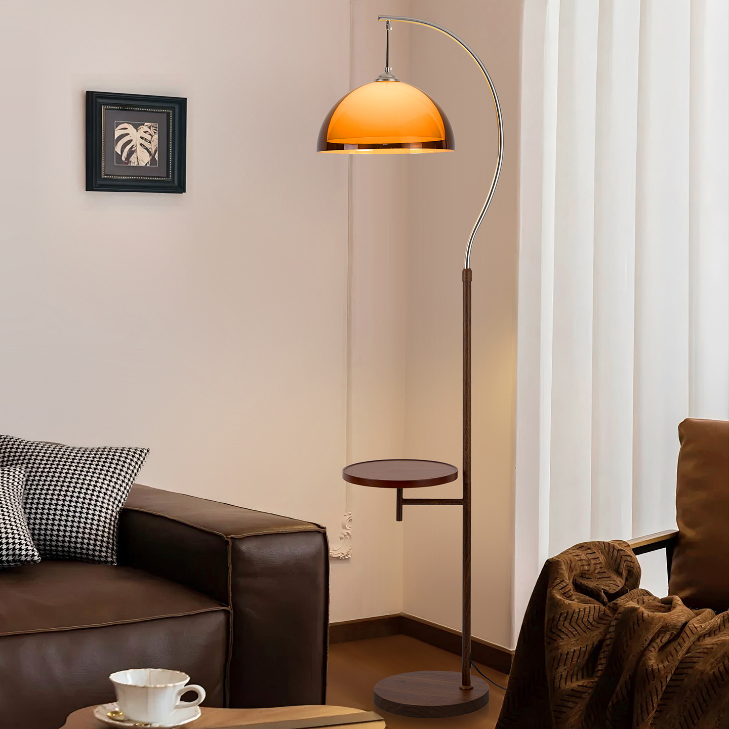 Luminária de Chão em Madeira c - Floor Lamp Arched avaliação e preço